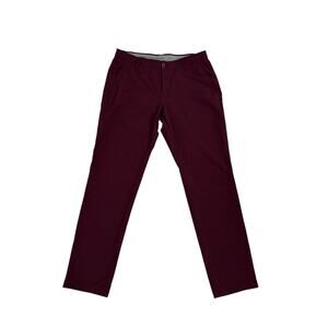 Under Armour Drive Tapered Athletic Maroon Pants Size Men's 36/32